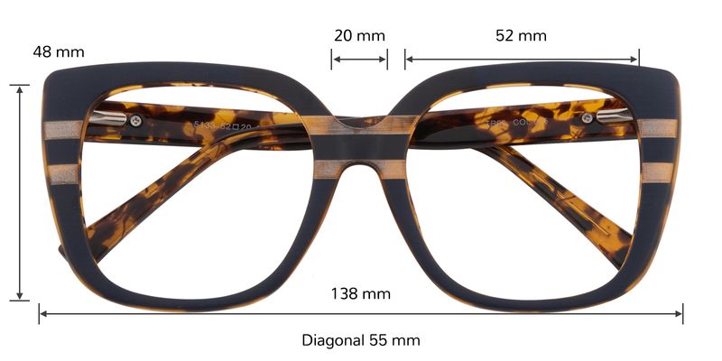 Maximilian Cat Eye - Black/Tortoise/Multicolor Eyeglasses